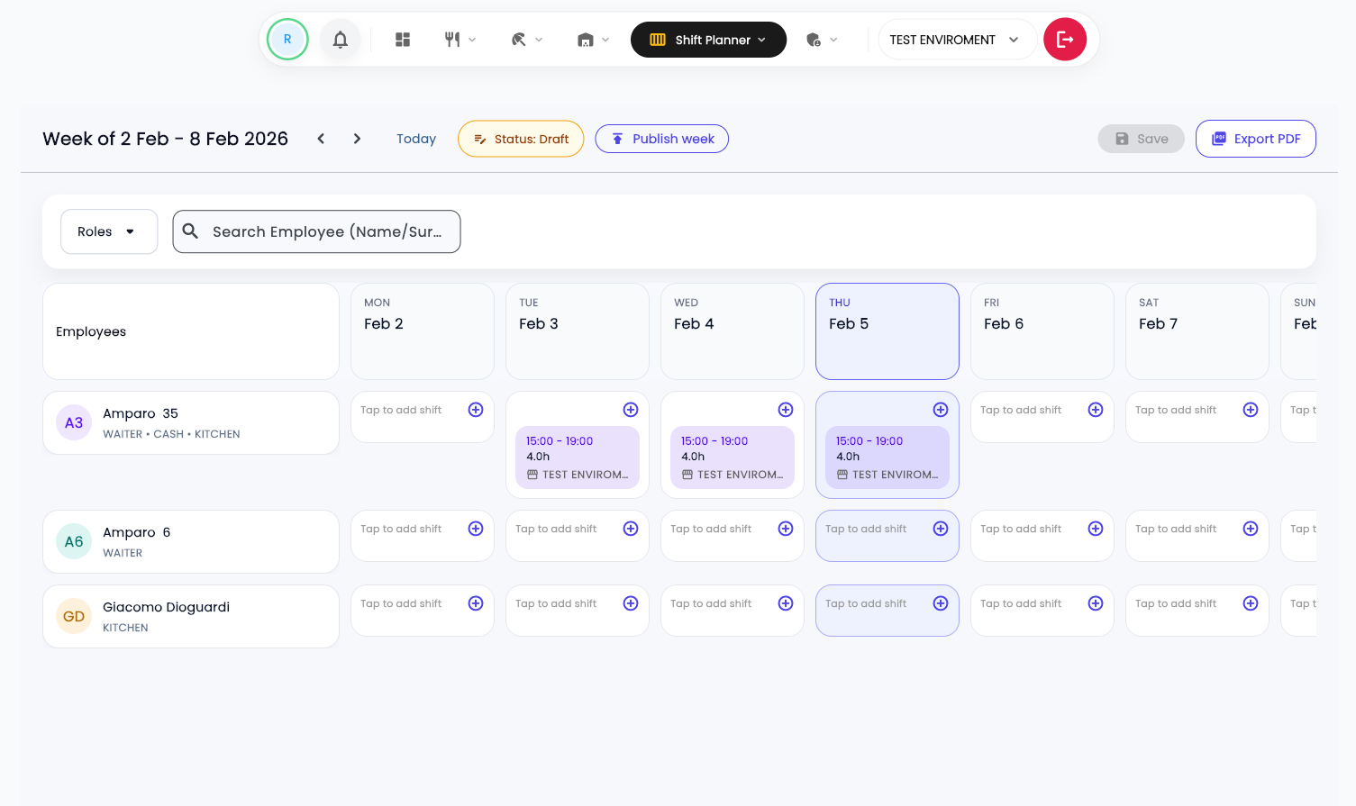 BizzBound Shift Planner